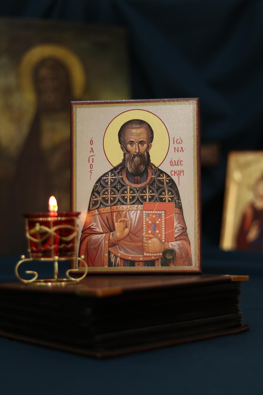 Saint Jonas Icon, Wooden Icon Orthodox Icon, Christian Wall Decor
