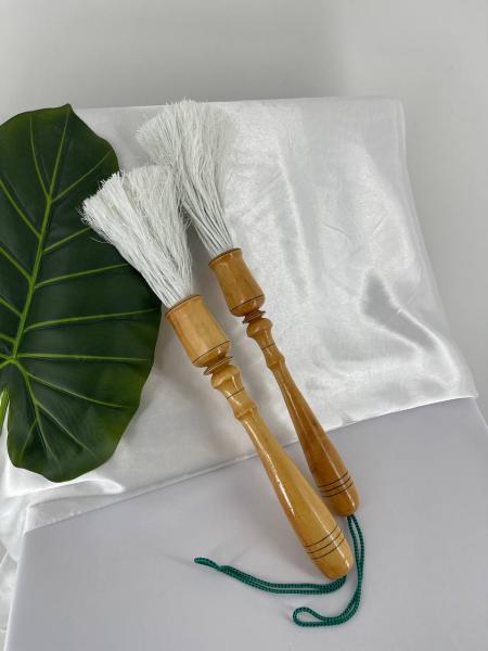 Large Orthodox Holy Water Brush 19.3" Wooden Aspergillum | Artificial Wood Handle | Church Blessing Sprinkler for Priest