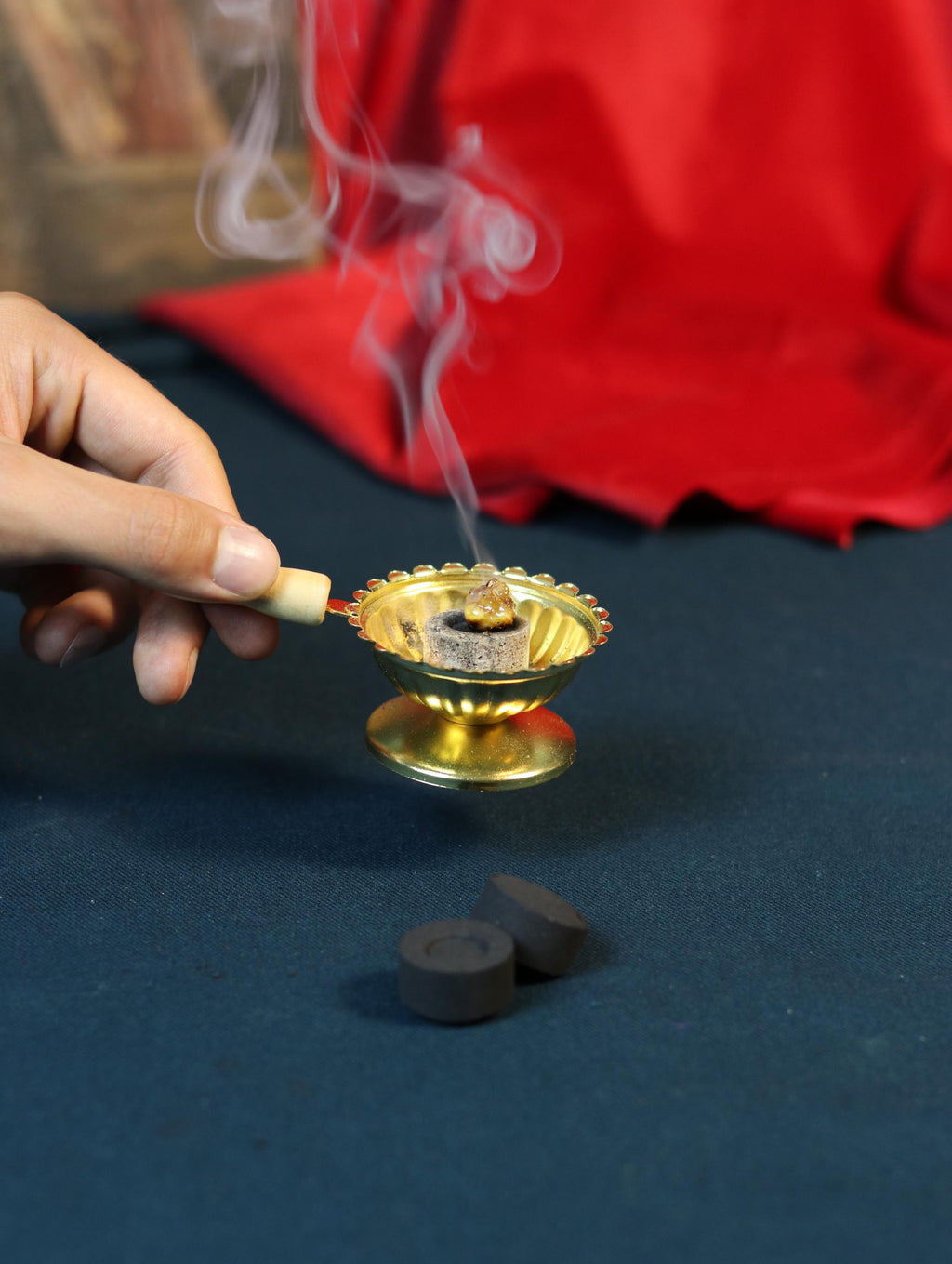 Orthodox Prayer Set – Metal Censer, 60g Monastery Incense, Charcoal Tablets, Incense holder, Incense burner, Incense sticks, Orthodox prayer