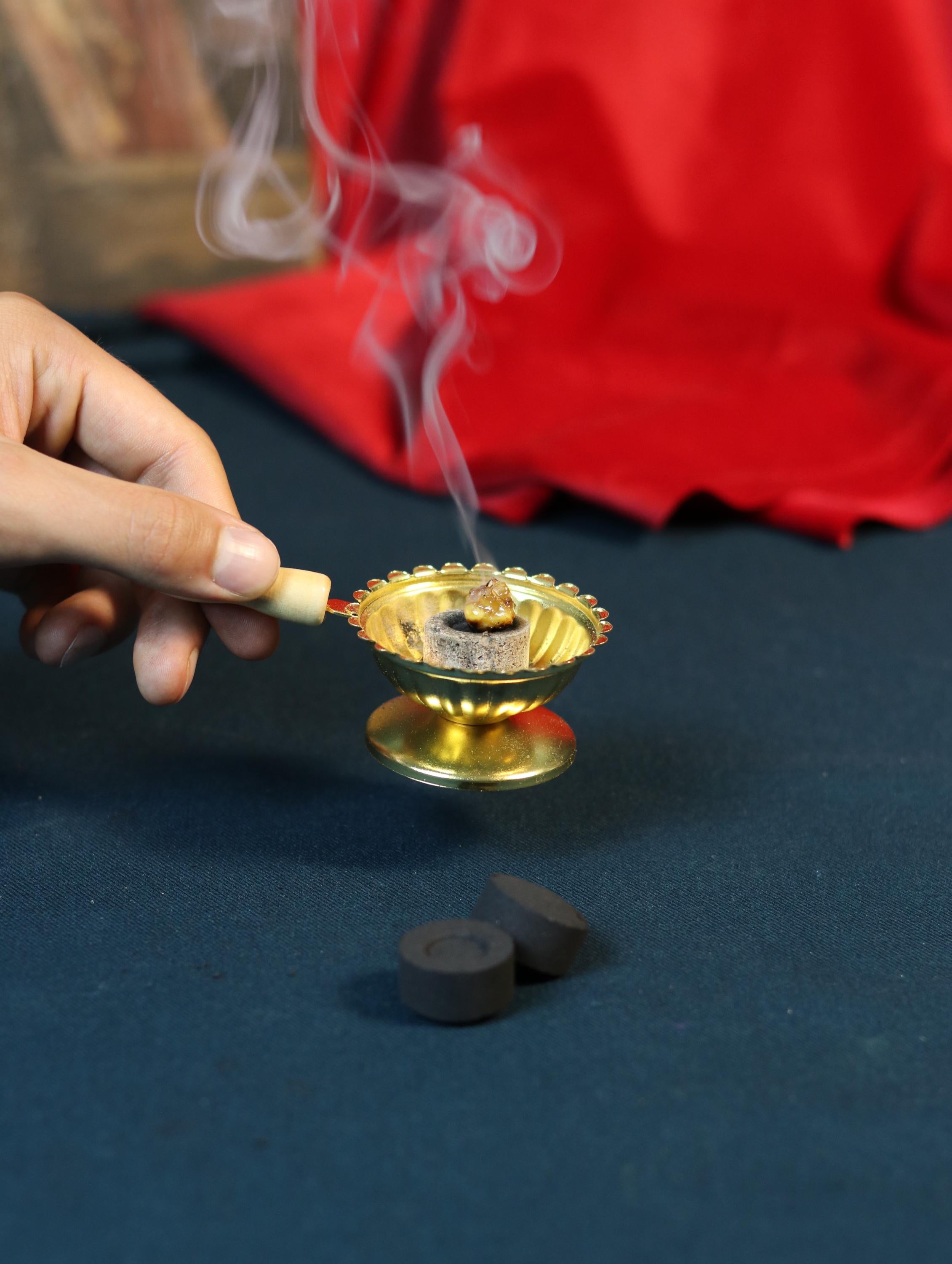 Orthodox Prayer Set – Metal Censer, 60g Monastery Incense, Charcoal Tablets, Incense holder, Incense burner, Incense sticks, Orthodox prayer