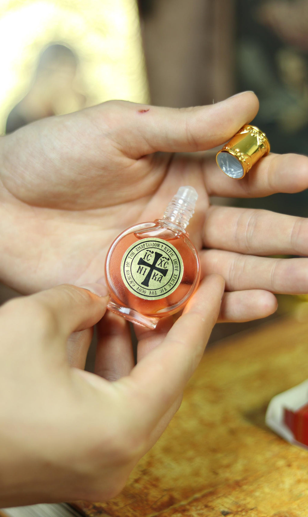 Orthodox Anointing Oil Roller Bottle, Holy Oil from Jerusalem, Prayer Oil with Cross, Christian Religious Gift, Healing Fragrance, Myrrh oil