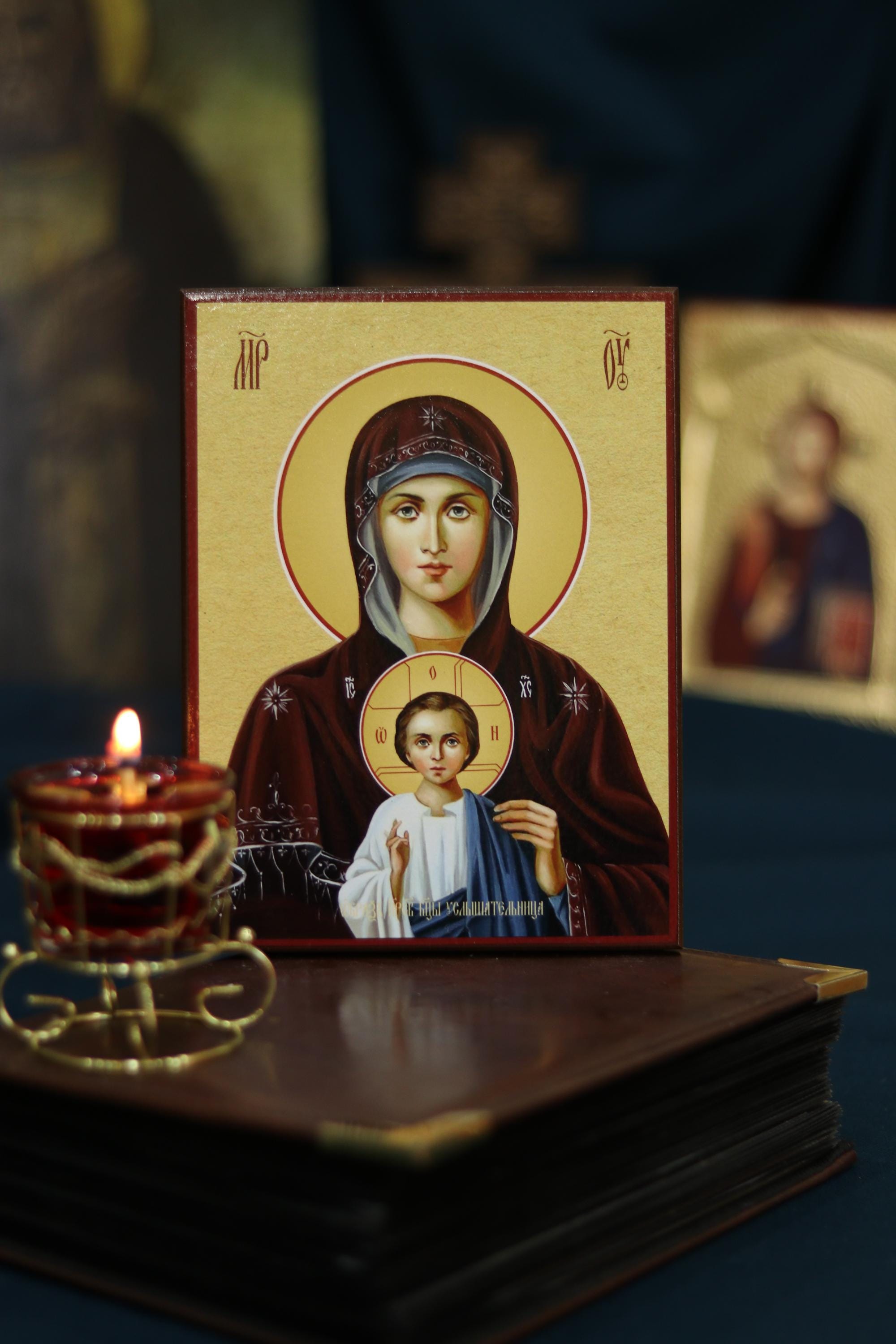 Mother of God Answering Prayers Icon Orthodox 6.3x4.7in