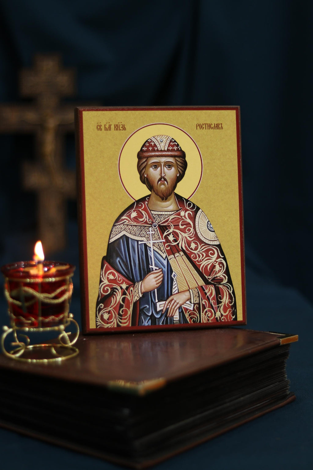 Saint Rostyslav Prince Icon Wooden Icon Orthodox