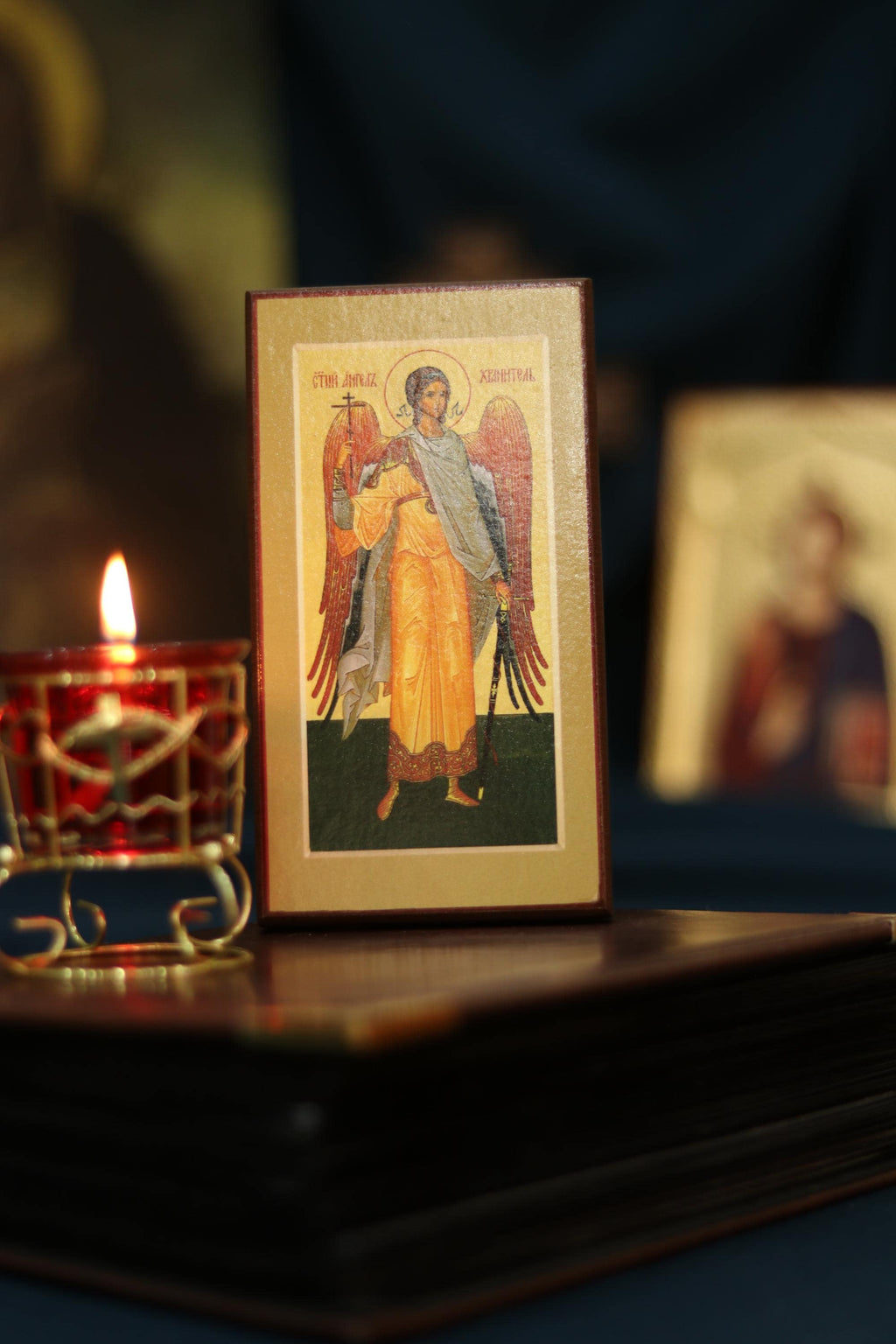 Orthodox Guardian Angel Icon Wooden,  Ash Wooden Icon