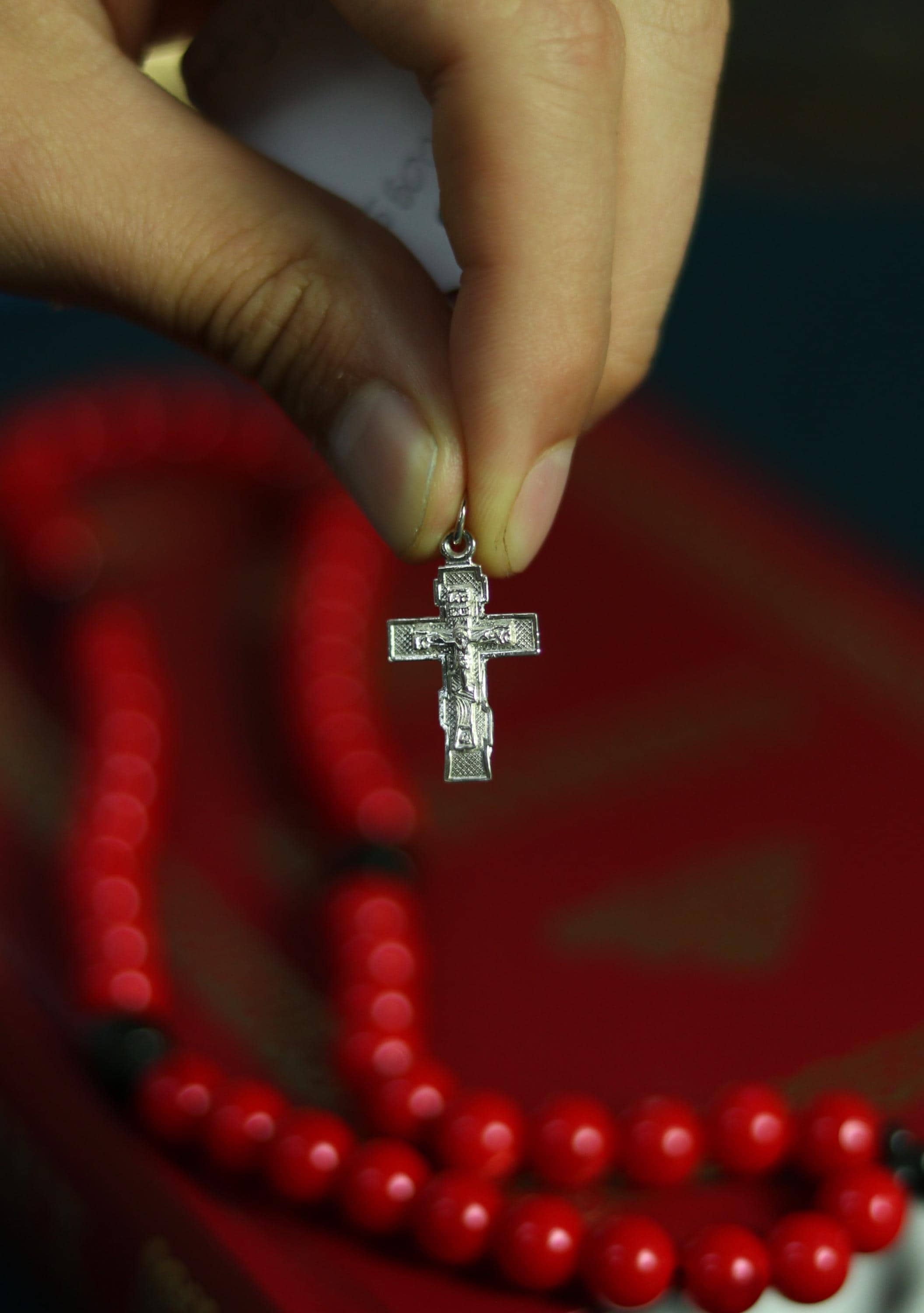 Silver cross 0.78x0.55 in, 1.49 g, Orthodox cross, Christian cross, Crucifix pendant, Religious gift, Jesus Christ cross