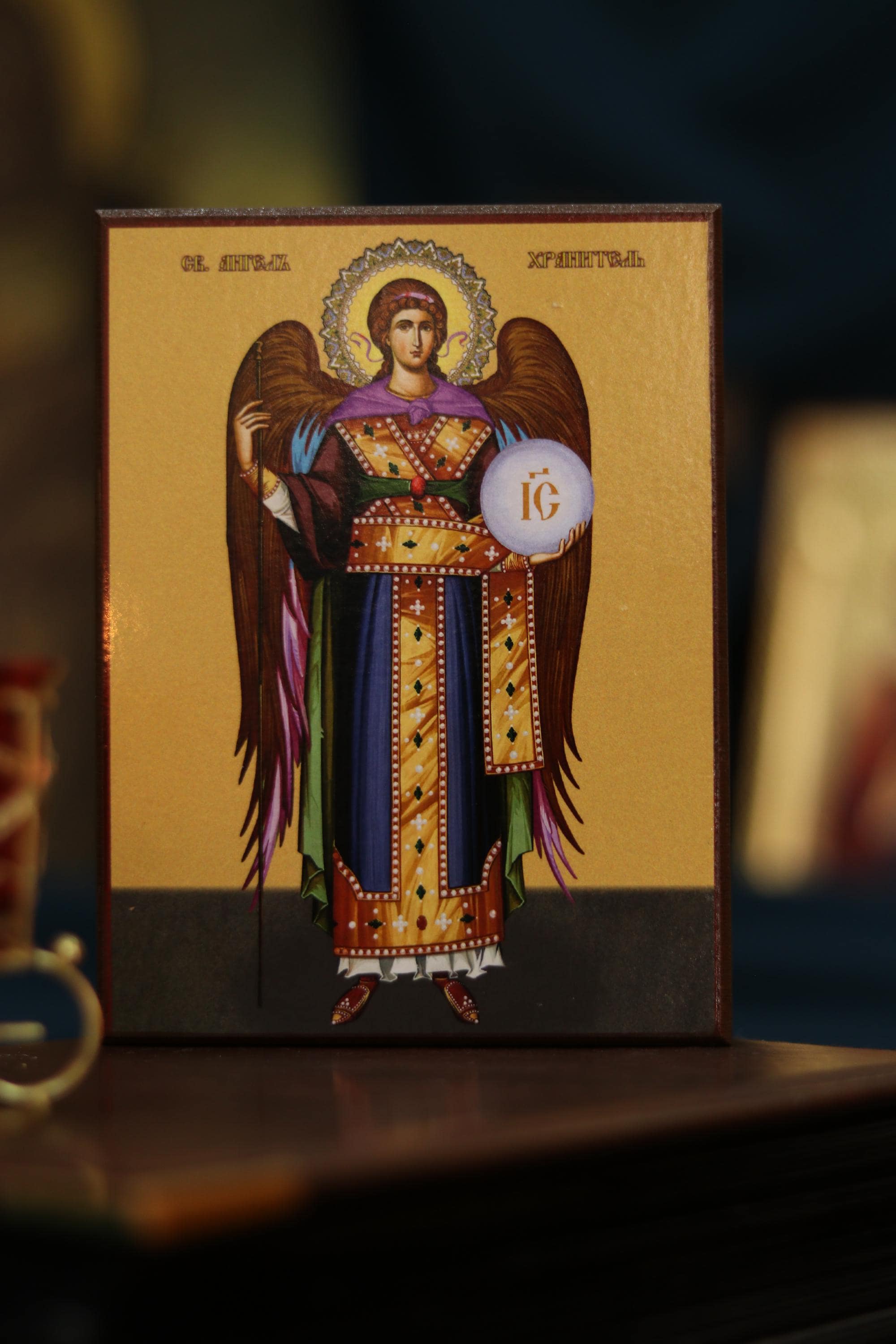 Archangel Michael Wooden Icon Orthodox Religious Plaque
