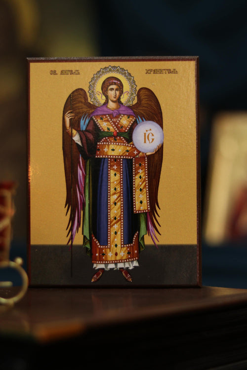 Archangel Michael Wooden Icon Orthodox Religious Plaque