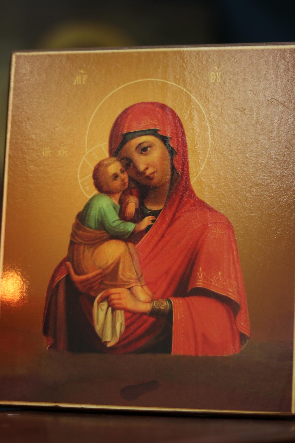 Virgin Mary Tenderness Icon Orthodox Wooden Icon Christian Gift