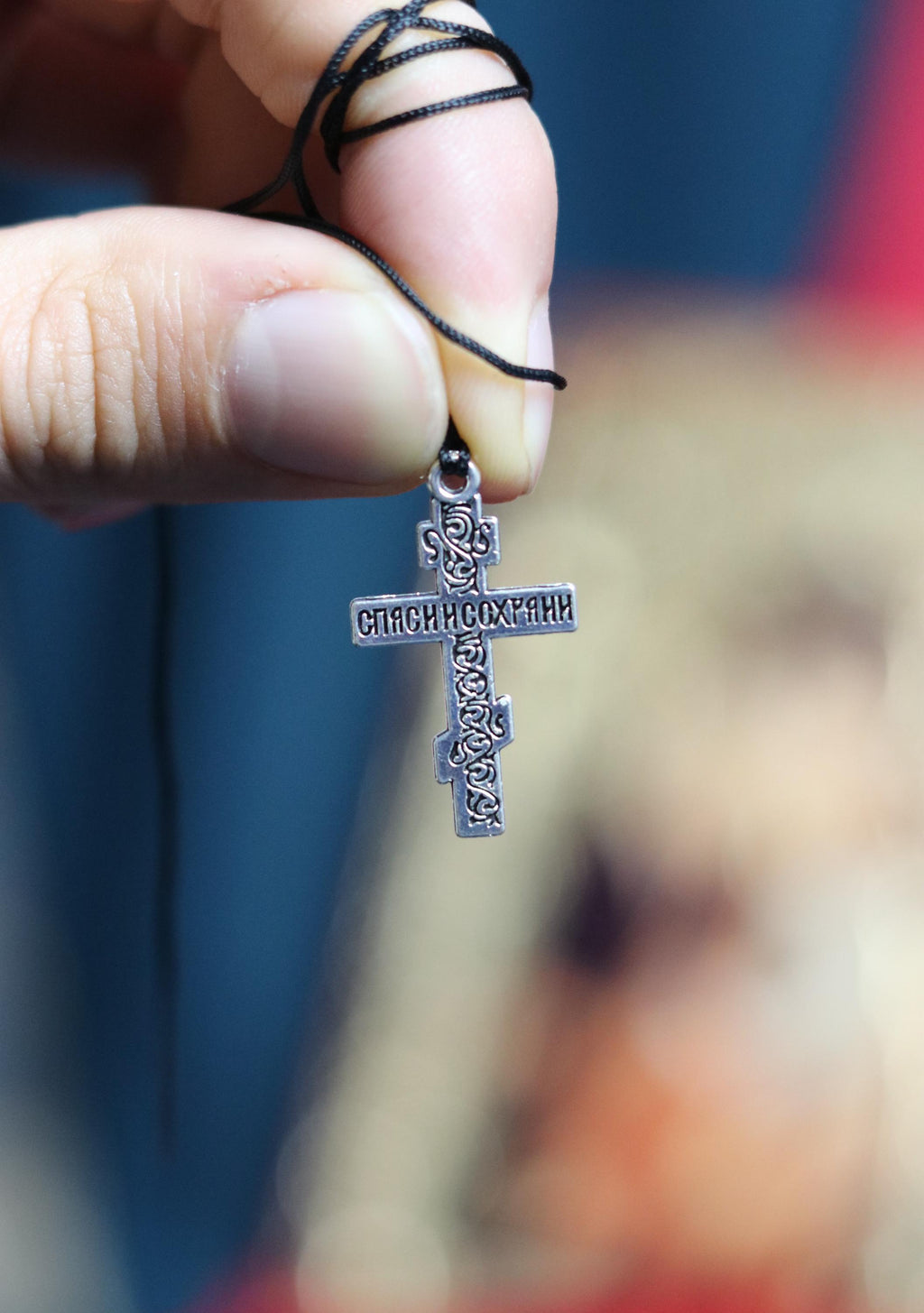 Orthodox Cross Necklace, Large Jesus cross pendant with Jesus Christ, Christian Cross Pendant, Crucifix necklace, Orthodox pendant