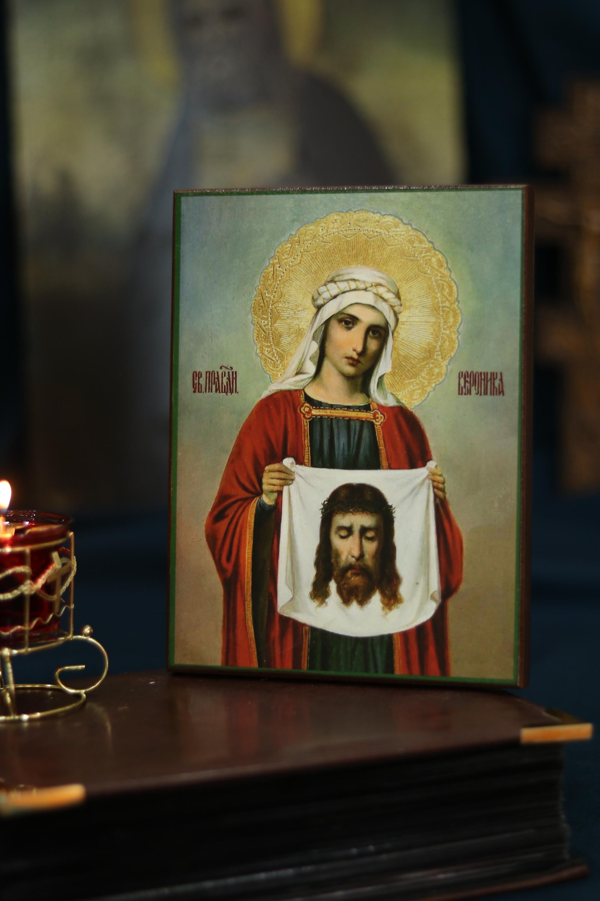 Righteous Veronica Icon Wooden Icon Orthodox Religious Art