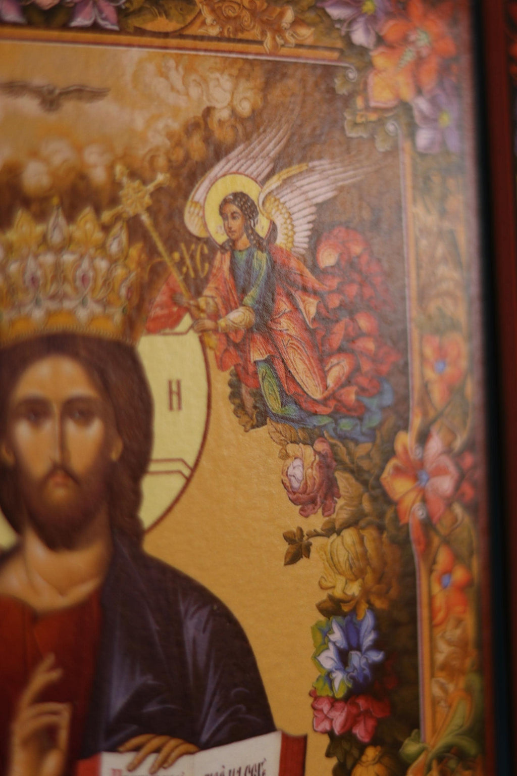 Unfading Flower Icon Set Mother of God Jesus Wooden Orthodox 6.3x4.7in