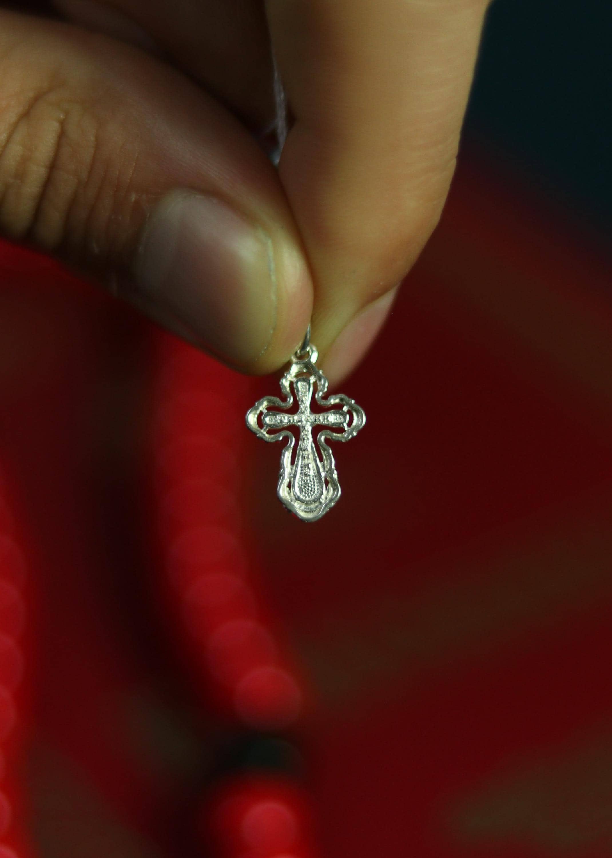 Sterling Silver Orthodox Cross Pendant | 0.63 in Tall | 0.68g | 925 Christian Crucifix Charm for Baptism & Daily Wear