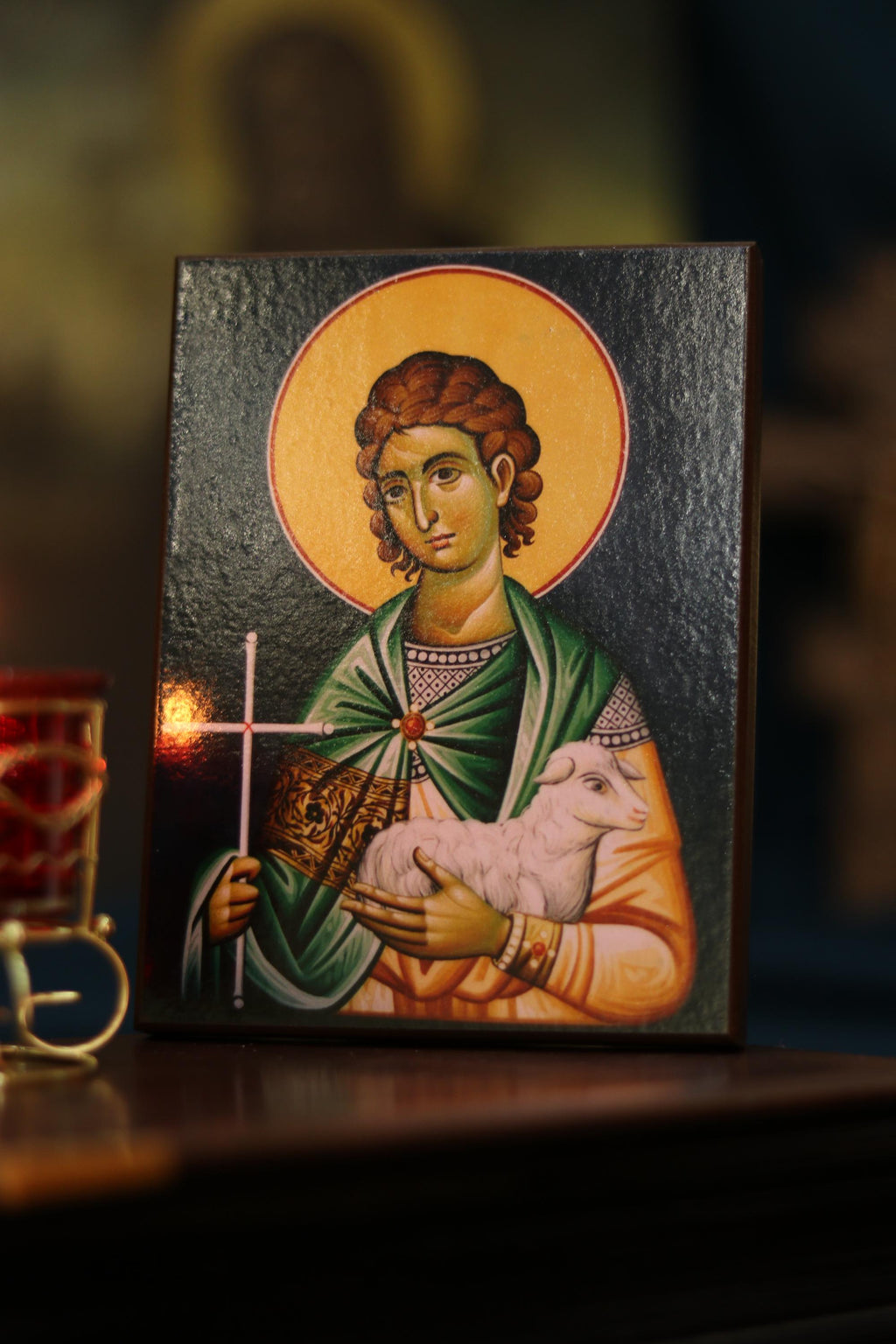 Saint Mamant Caesarea Icon Wooden Icon Orthodox Icon