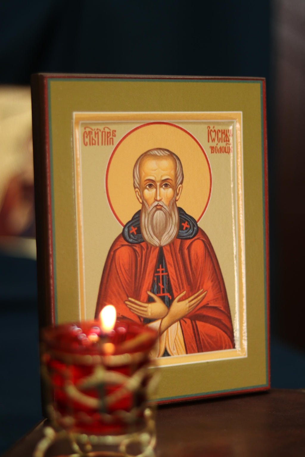 Joseph Volotsky Icon Wooden Icon Orthodox Prayer Icon