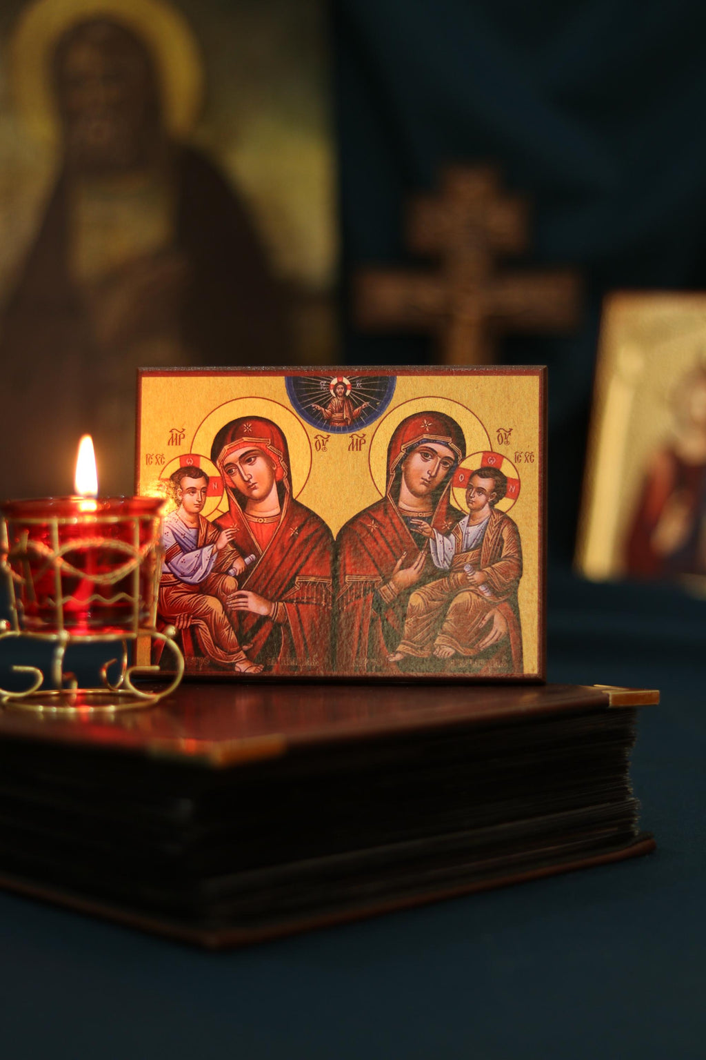 Orthodox Wooden Icon , Mother of God Quick to Hear and Quick to Respond