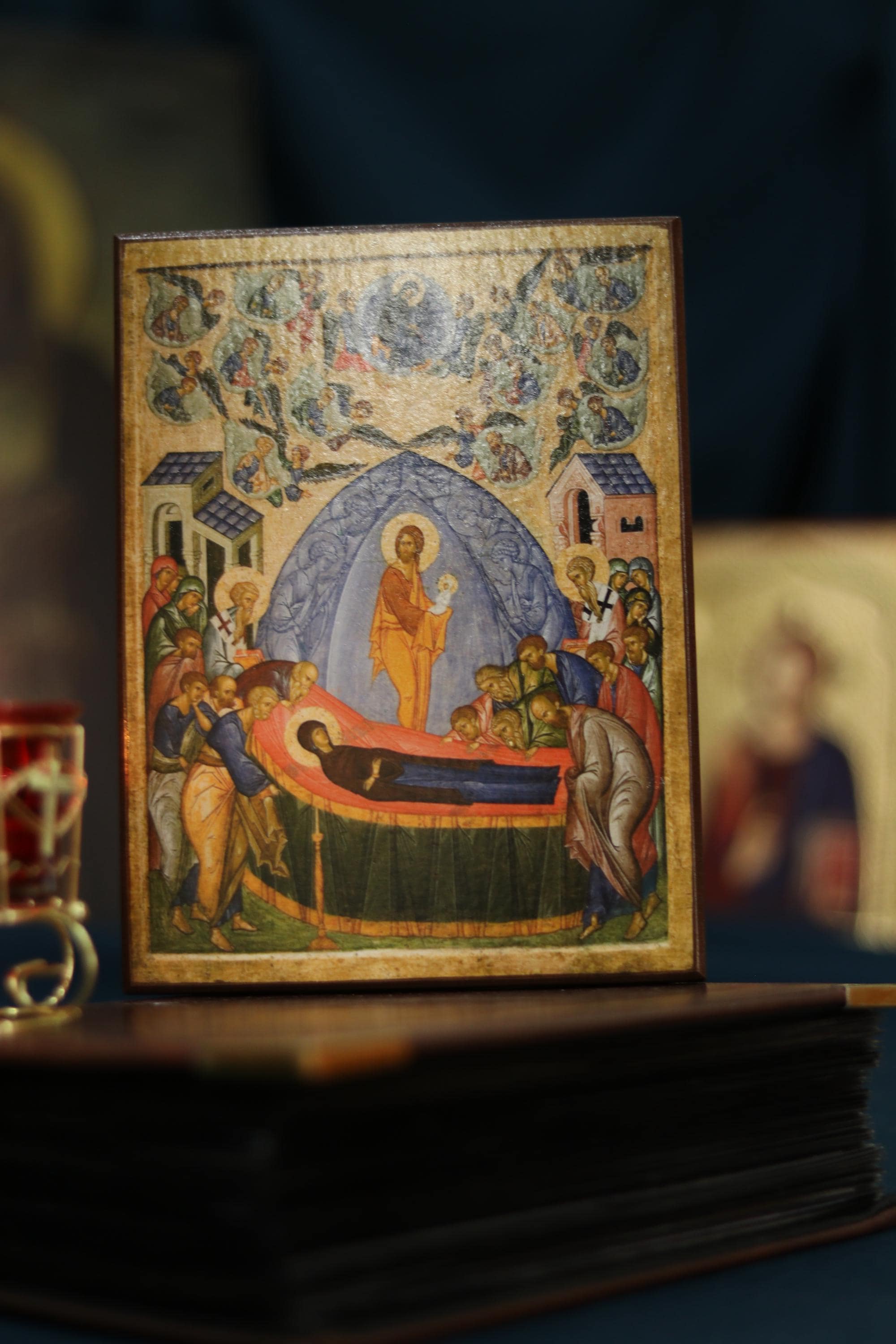 Dormition of the Theotokos Icon, Wooden Icon Orthodox Christian Icon