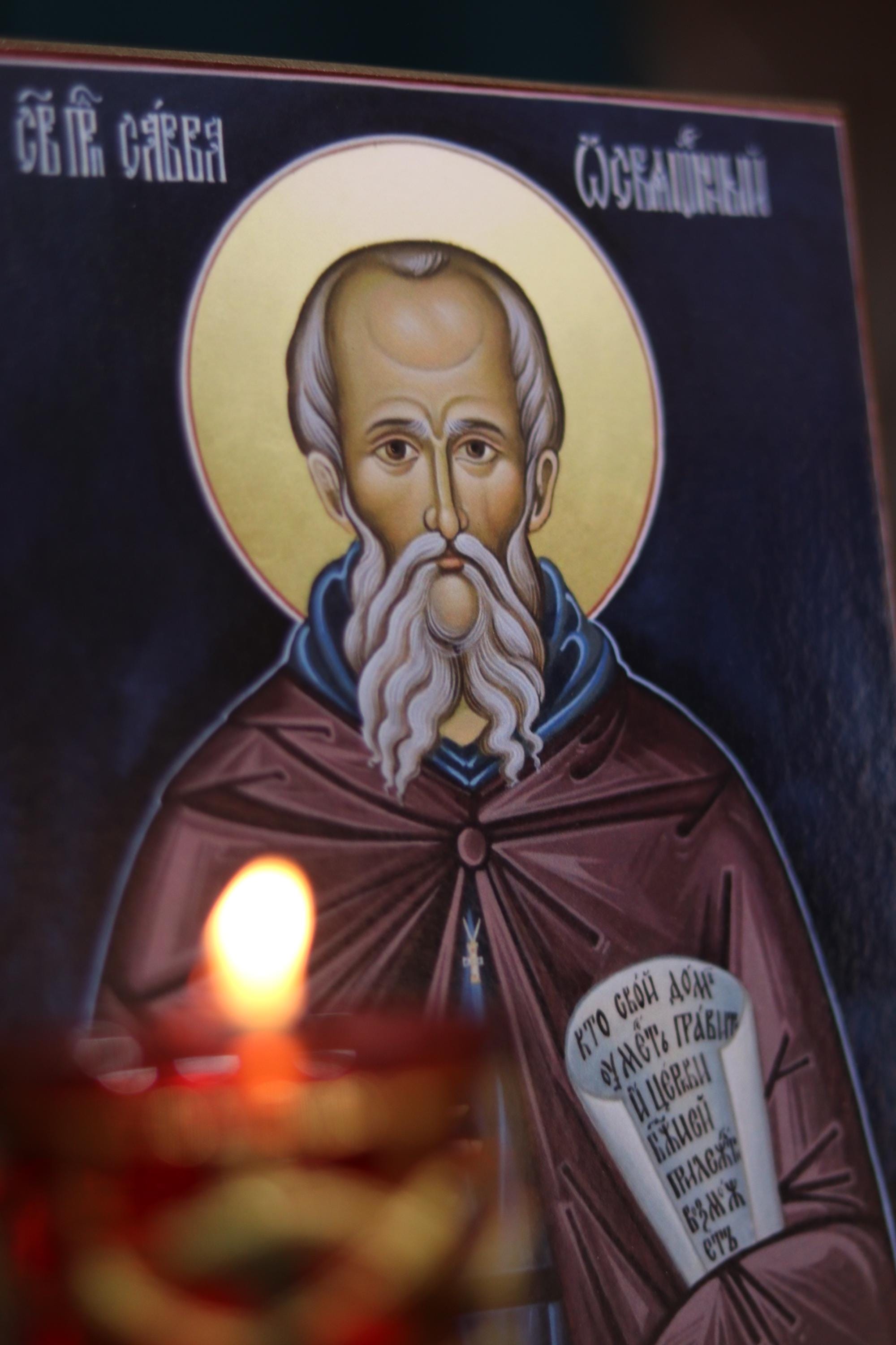 Saint Sabbas the Sanctified Icon, Orthodox Wood Icon