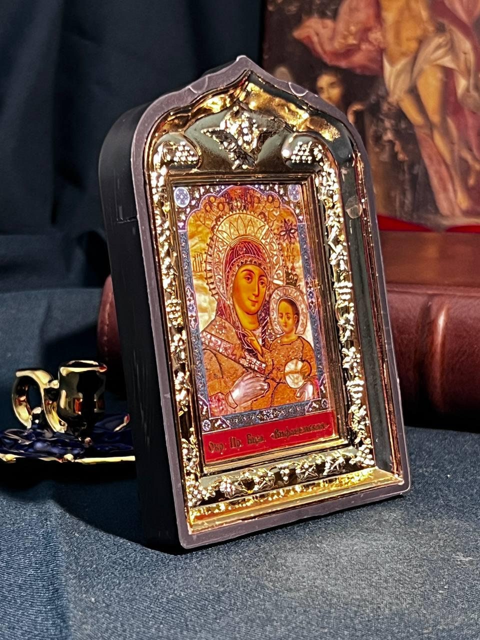 Icon of the Mother of God 10x15, Kazan icon of the Mother of God, Orthodox icon, Orthodox cross, Hanging icon, Mother of God, Virgin Mary