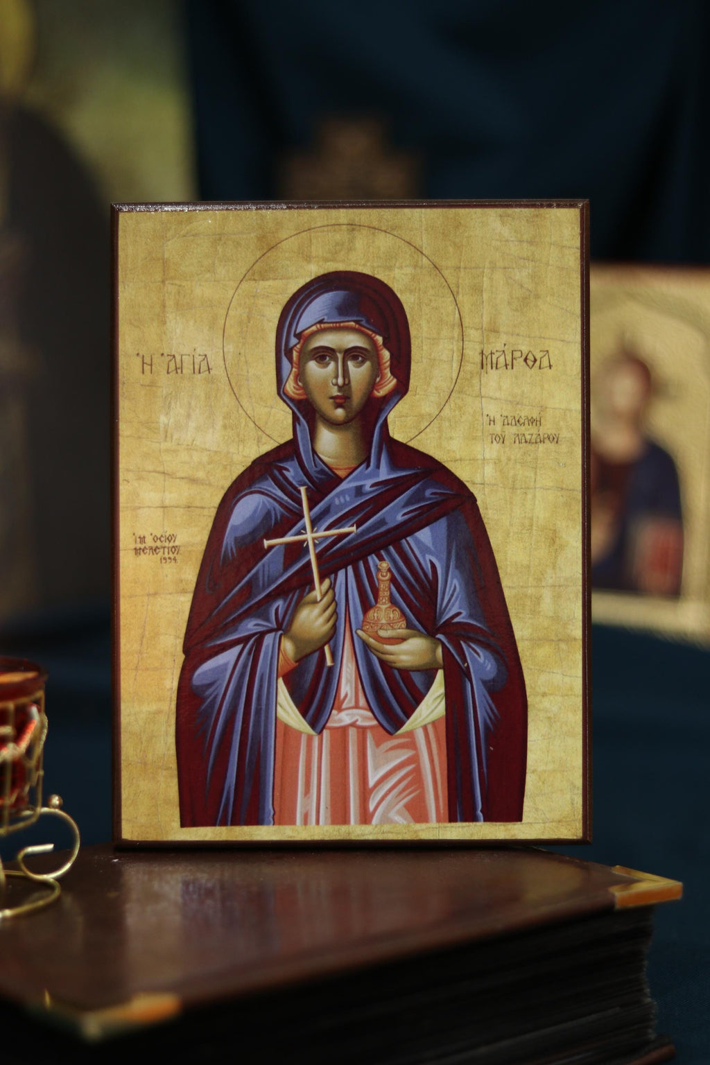 Saint Martha of Bethany Icon, Wooden Icon Orthodox Icon, Wall Decor