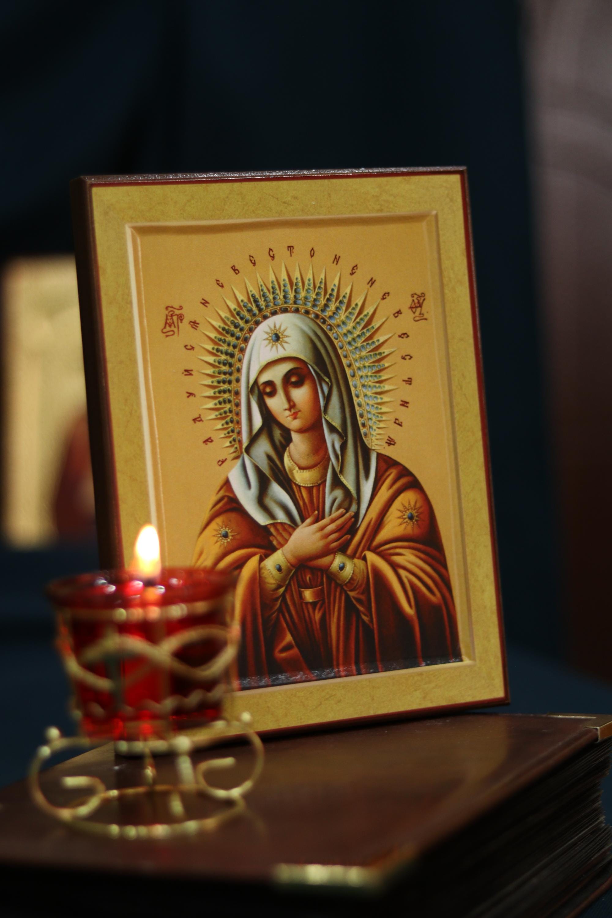 Tenderness Mother of God Icon Wooden Orthodox 6.3x4.7in