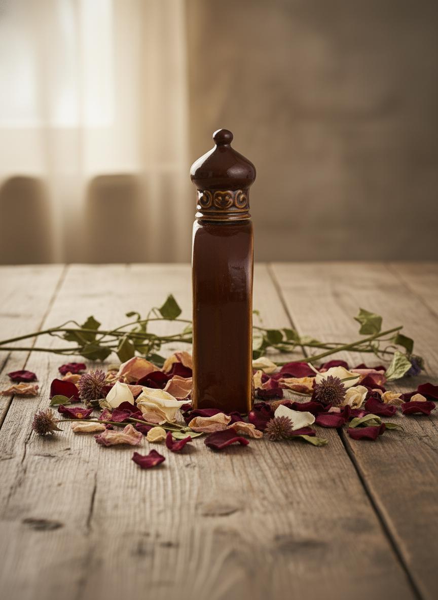 Brown Holy Water Bottle 23cm, 450ml | Ceramic Water Container.
