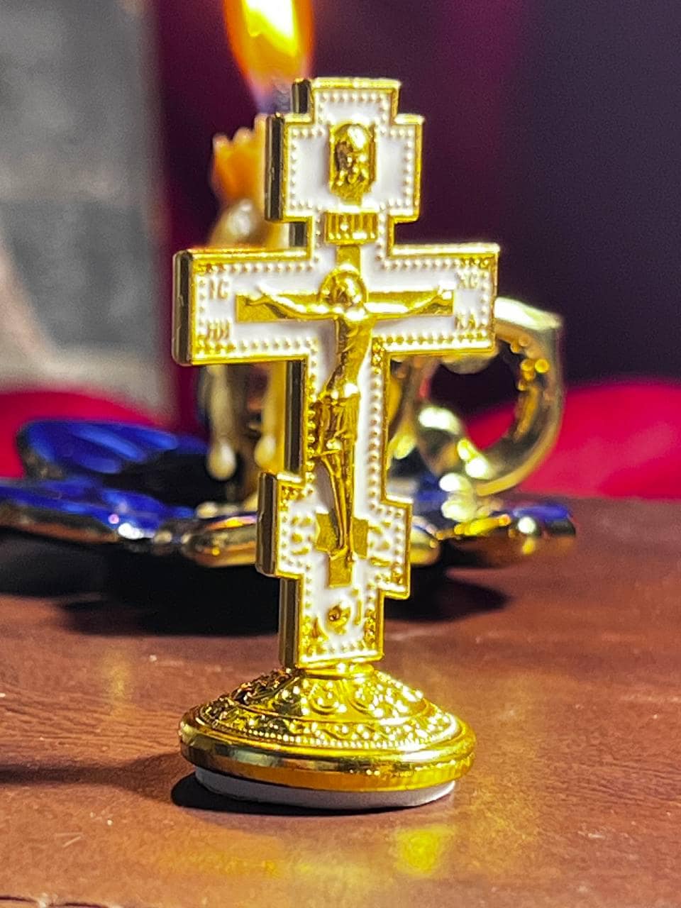 Metal cross. Orthodox cross. Matal car orthodox cross. Crucifix. Matalcross. Maetal car cross. Christian cross. Religious car decor