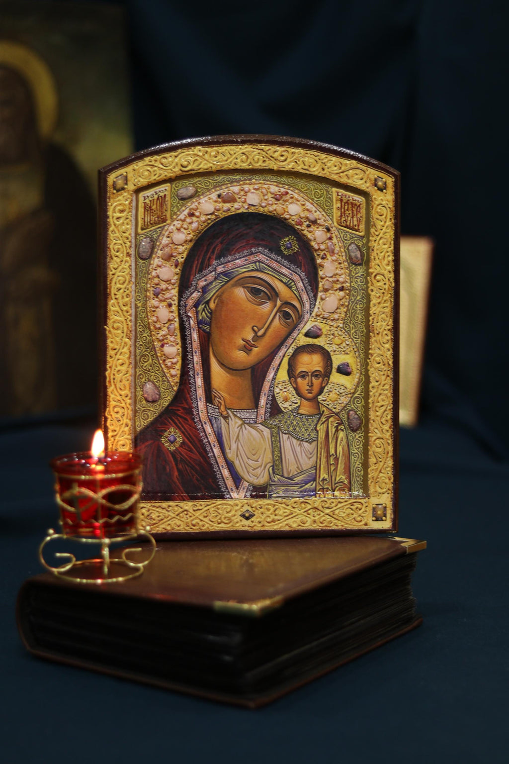 Virgin Mary Kazan Icon 7.9x5.9 in Orthodox Christian Wall Plaque