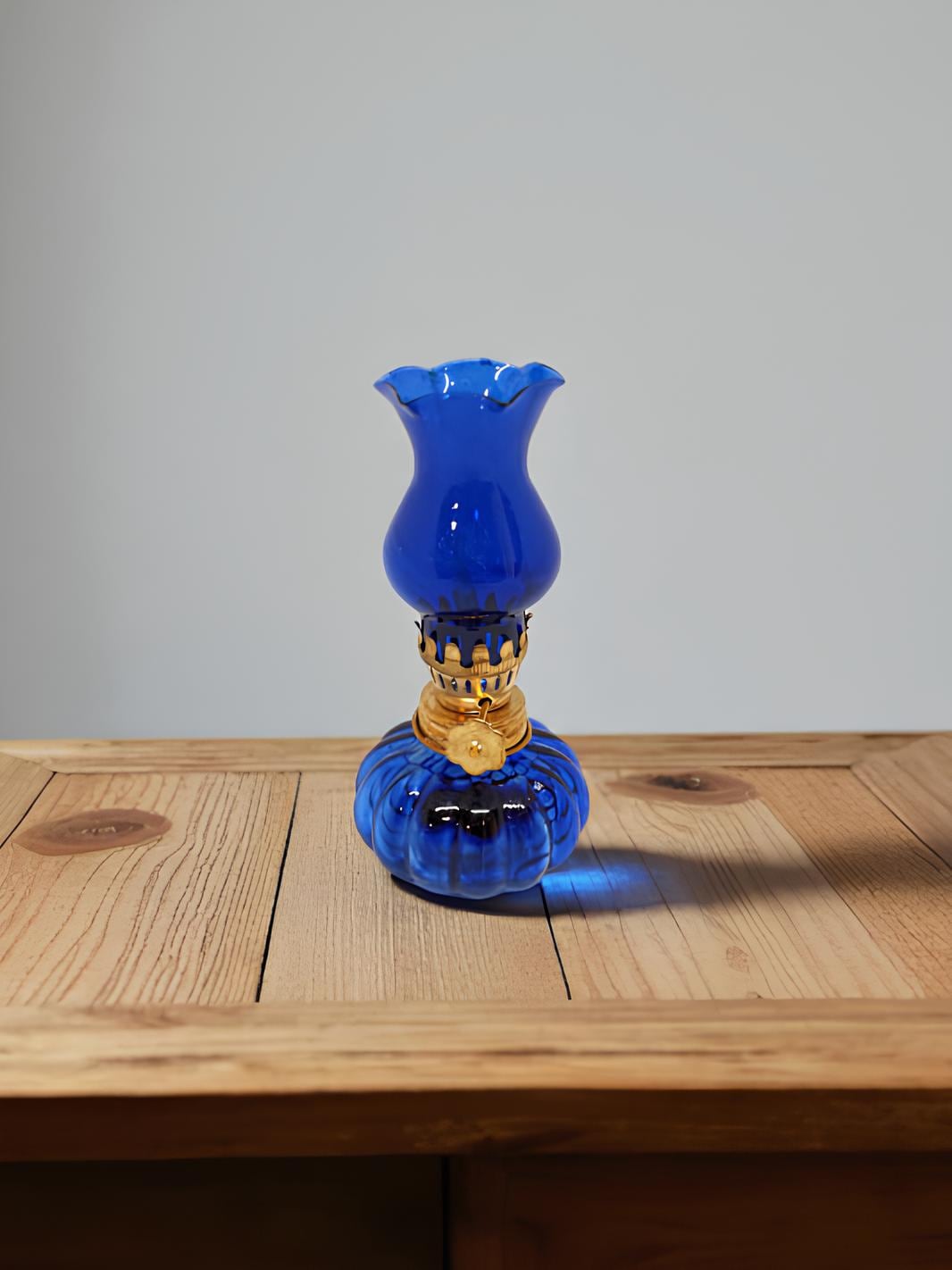 Glass Oil Lamp 11cm x 5cm, Blue Icon Lamp, Retro Lamp, Vintage Oil Candle, Orthodox Prayer Lamp, Eastern Orthodox, Church Oil Lamp