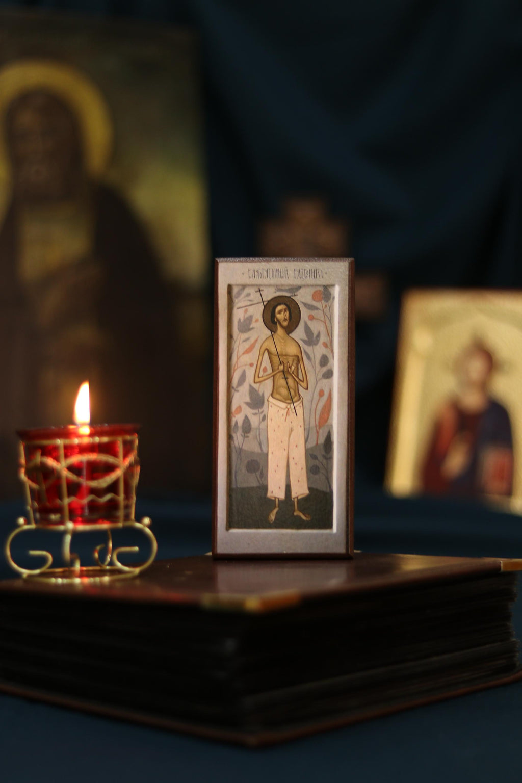 Good Thief Icon Wooden Icon , Orthodox Religious Wooden Icon