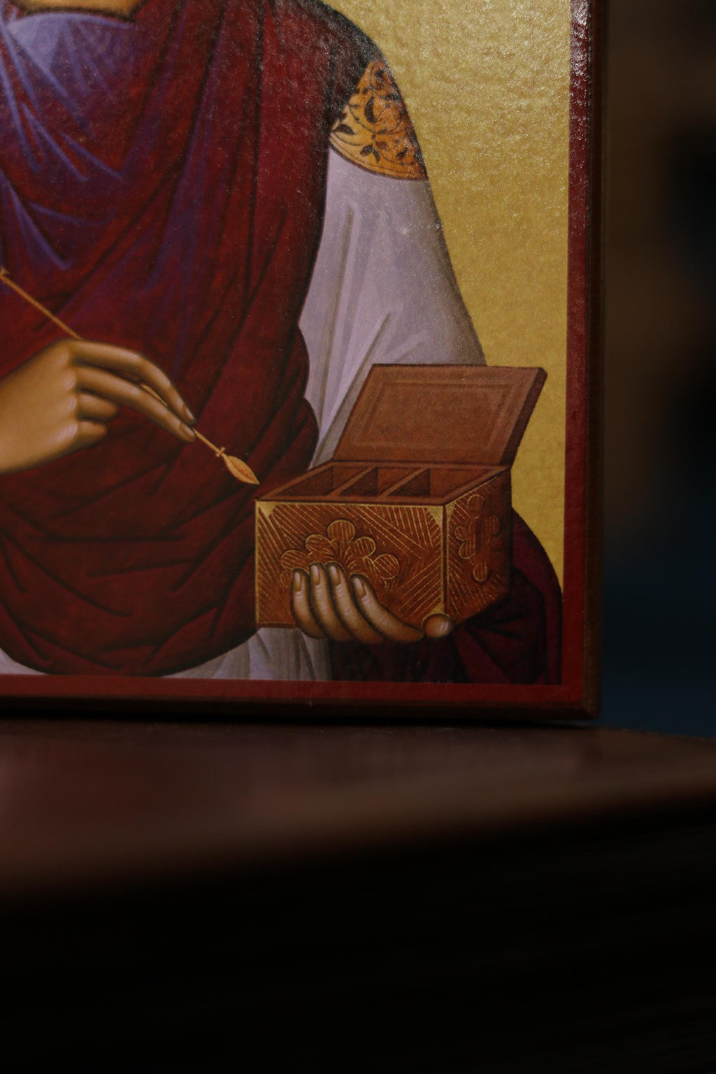 Saint Panteleimon Orthodox Icon , Christian Healer Prayer Icon, Wooden