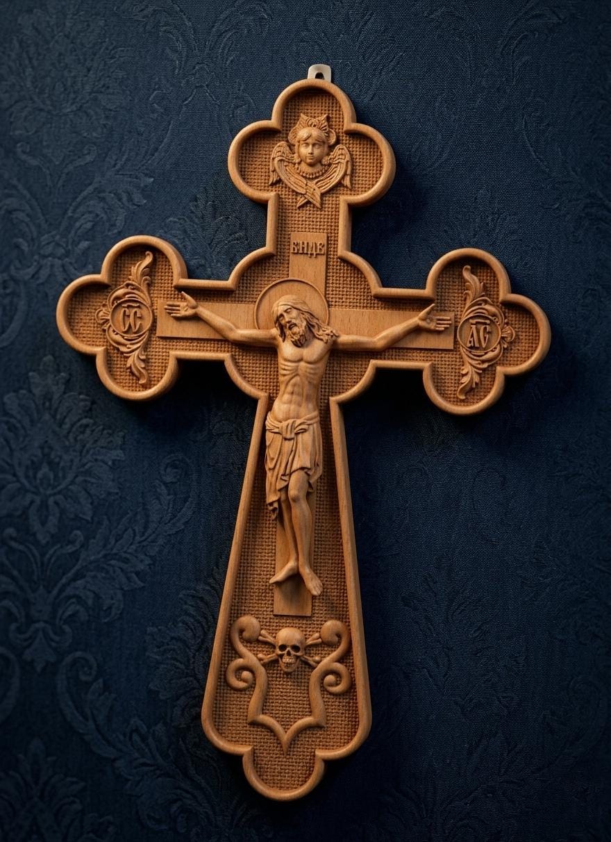 Wooden Crucifix 7.9–19.7 Inches, Church Cross, Wooden Cross, Jesus Christ Cross, Christian Cross, Orthodox Cross, Home Decor Cross