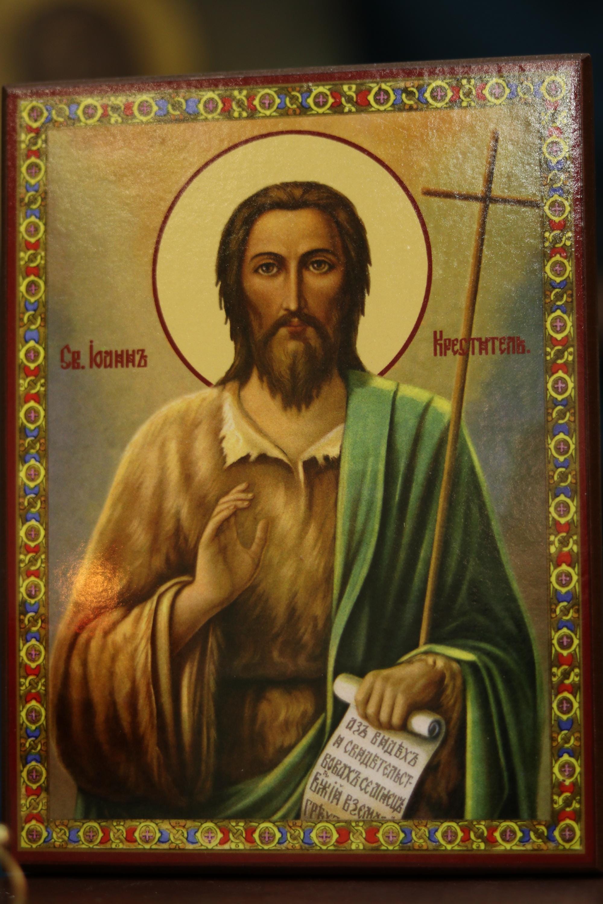 John the Baptist Icon Wooden Icon Orthodox Icon Christian