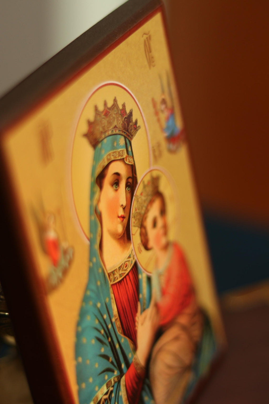 Wooden Icon Orthodox Icon . Our Lady of Perpetual Help, Virgin Mary, Mother of