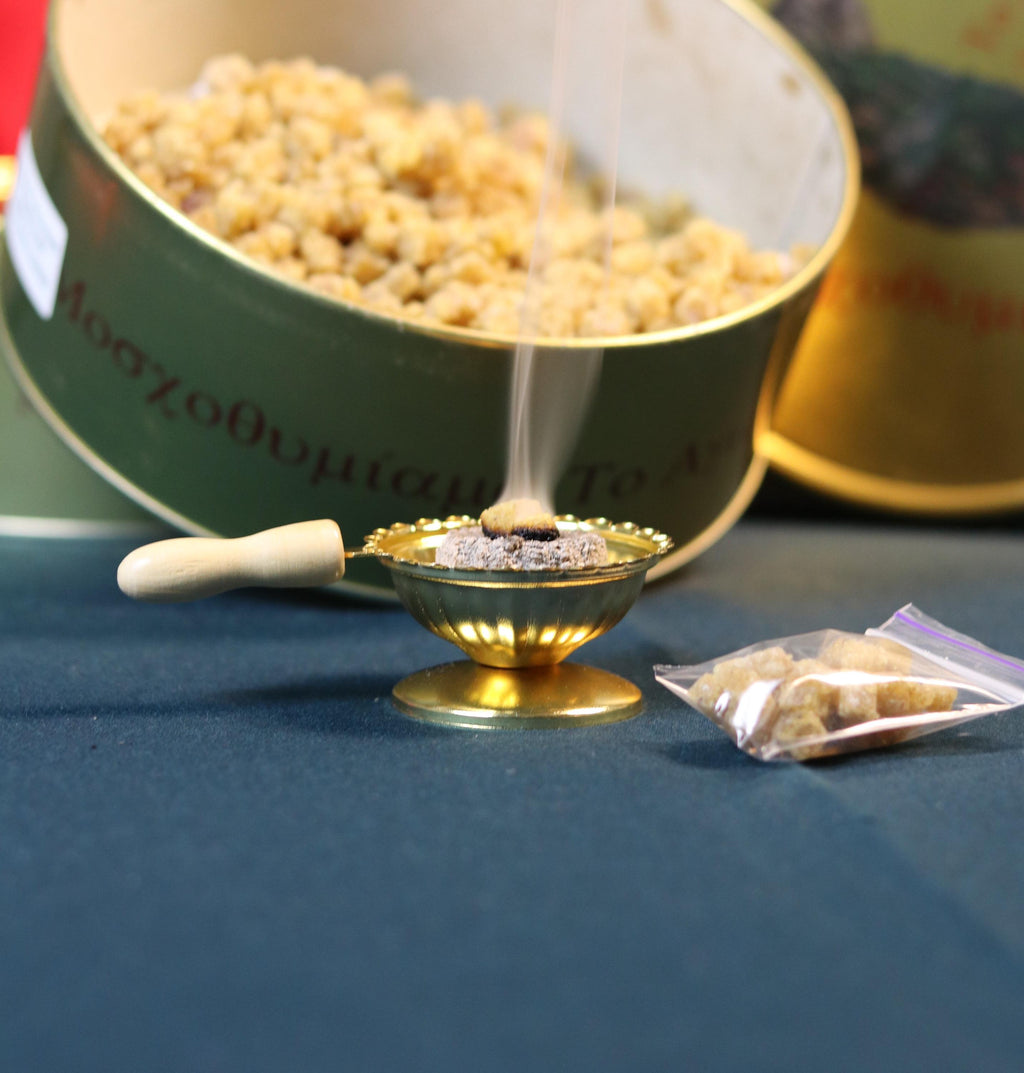 Orthodox Prayer Set – Metal Censer, 60g Monastery Incense, Charcoal Tablets, Incense holder, Incense burner, Incense sticks, Orthodox prayer