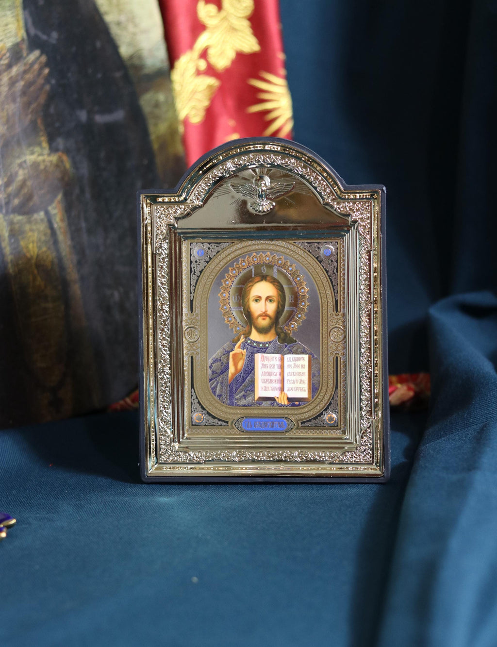 Icon of Jesus Christ, Folding icon, Jesus christ, Mother of god, Orthodox icon, Small icon, Pocket icon, Christian icon