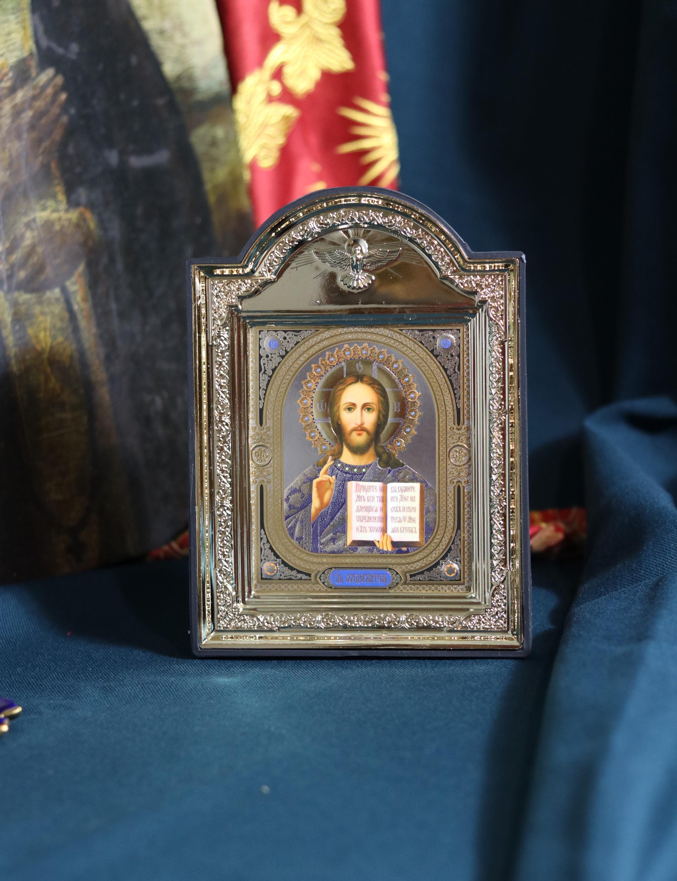 Icon of Jesus Christ, Folding icon, Jesus christ, Mother of god, Orthodox icon, Small icon, Pocket icon, Christian icon