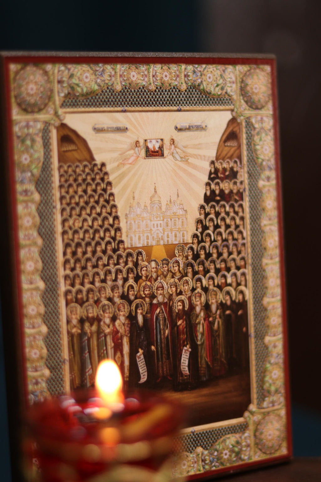 Caves Fathers Icon Pechersk Saints Wooden Icon Orthodox