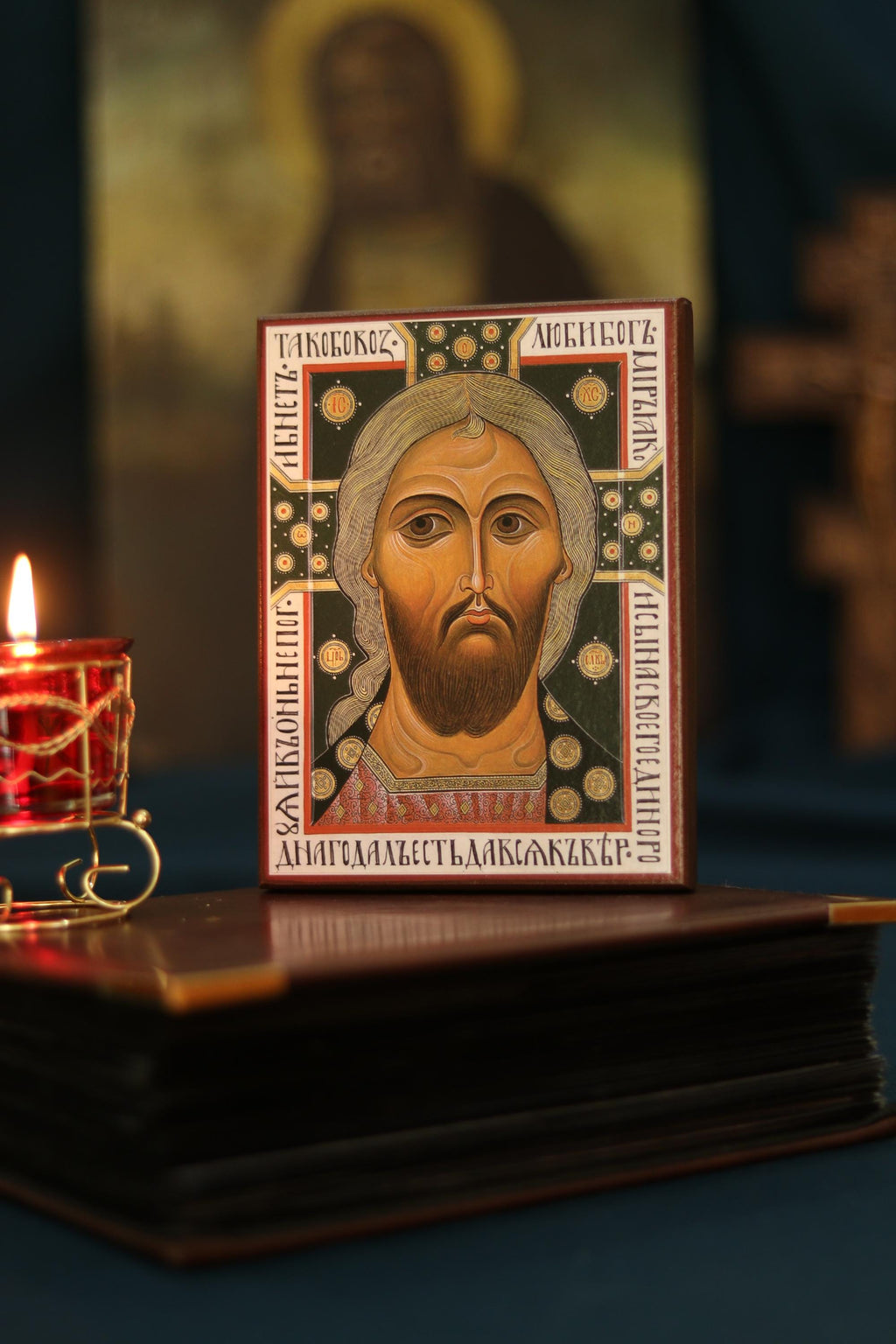 Wooden Icon Orthodox Icon , Jesus Christ Icon, Savior Icon, Christian Icon