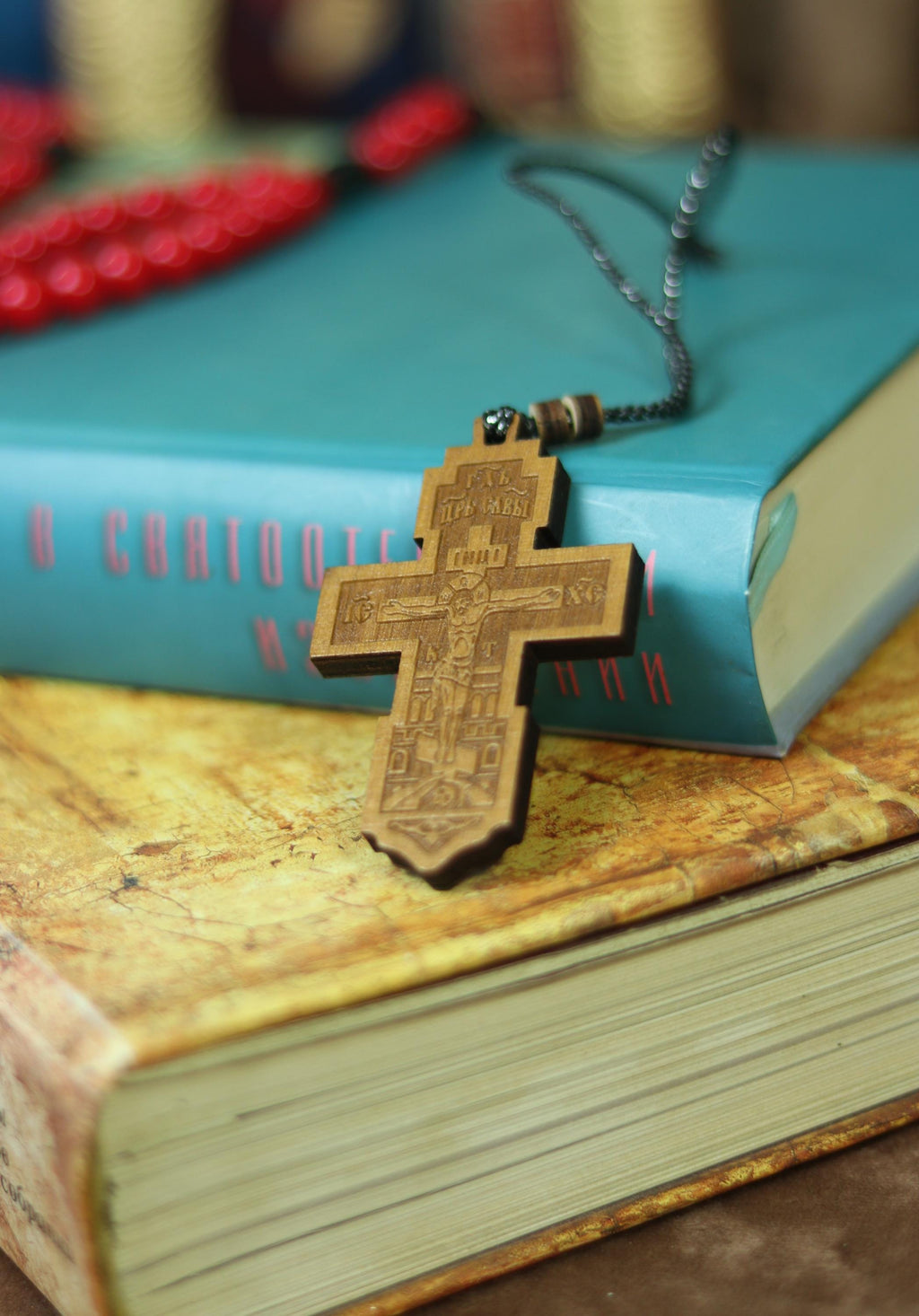 Wooden Car Cross Pendant, Orthodox Car Cross, Jesus Christ Cross, Christian Pendant, Wooden Crucifix, Orthodox Church Gift