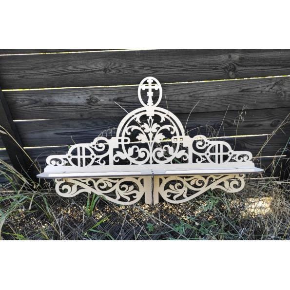 Wooden Icon Shelf, Orthodox Iconostasis, Prayer Corner Shelf, Christian Home Decor