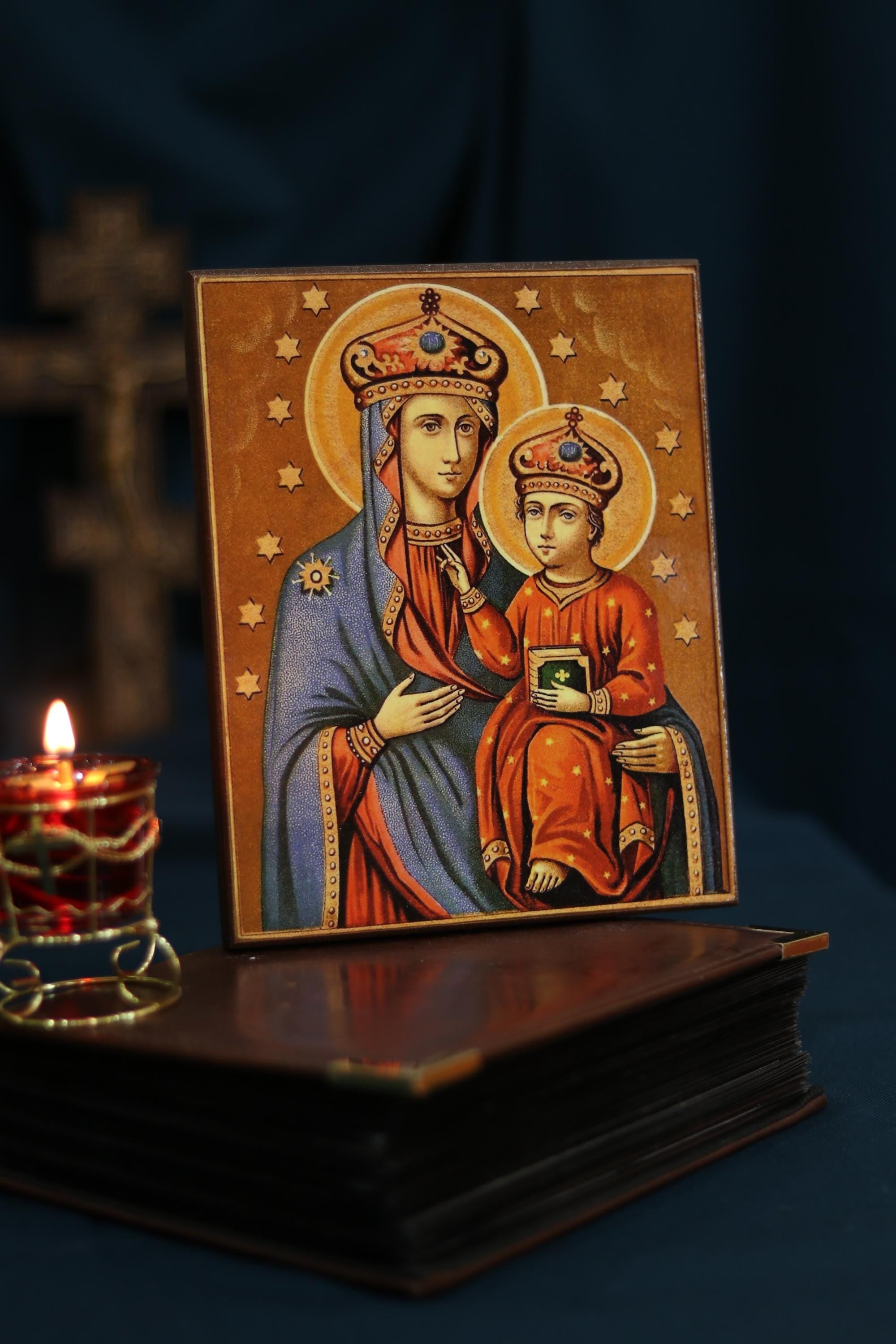 Mother of God Ozeryanska Icon Wooden Icon Orthodox