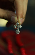 Silver Cross 1 in, 1.65 g, Orthodox Cross, Christian Cross, Crucifix Pendant, Religious Gift, Jesus Christ Cross