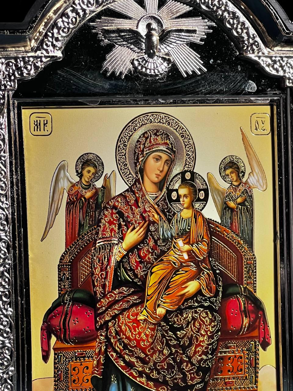 Icon of the Virgin Mary, God's mother, "The All-Holy Queen" icon, Orthodox icon, Orthodox christian, Christianity art, Icon 14x19 cm
