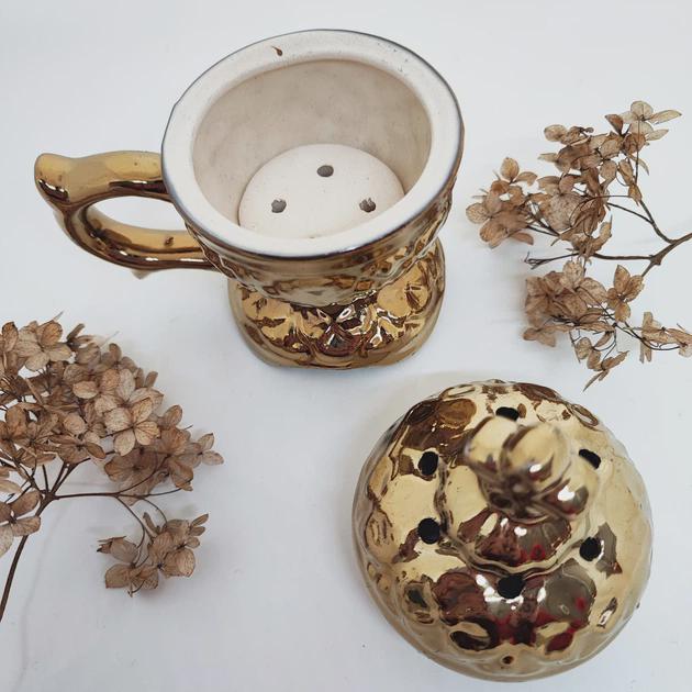Ceramic Incense Set 5.3 in, Orthodox Censer, Greek Incense & Charcoal, Christian Gift Set, Home Prayer Decor