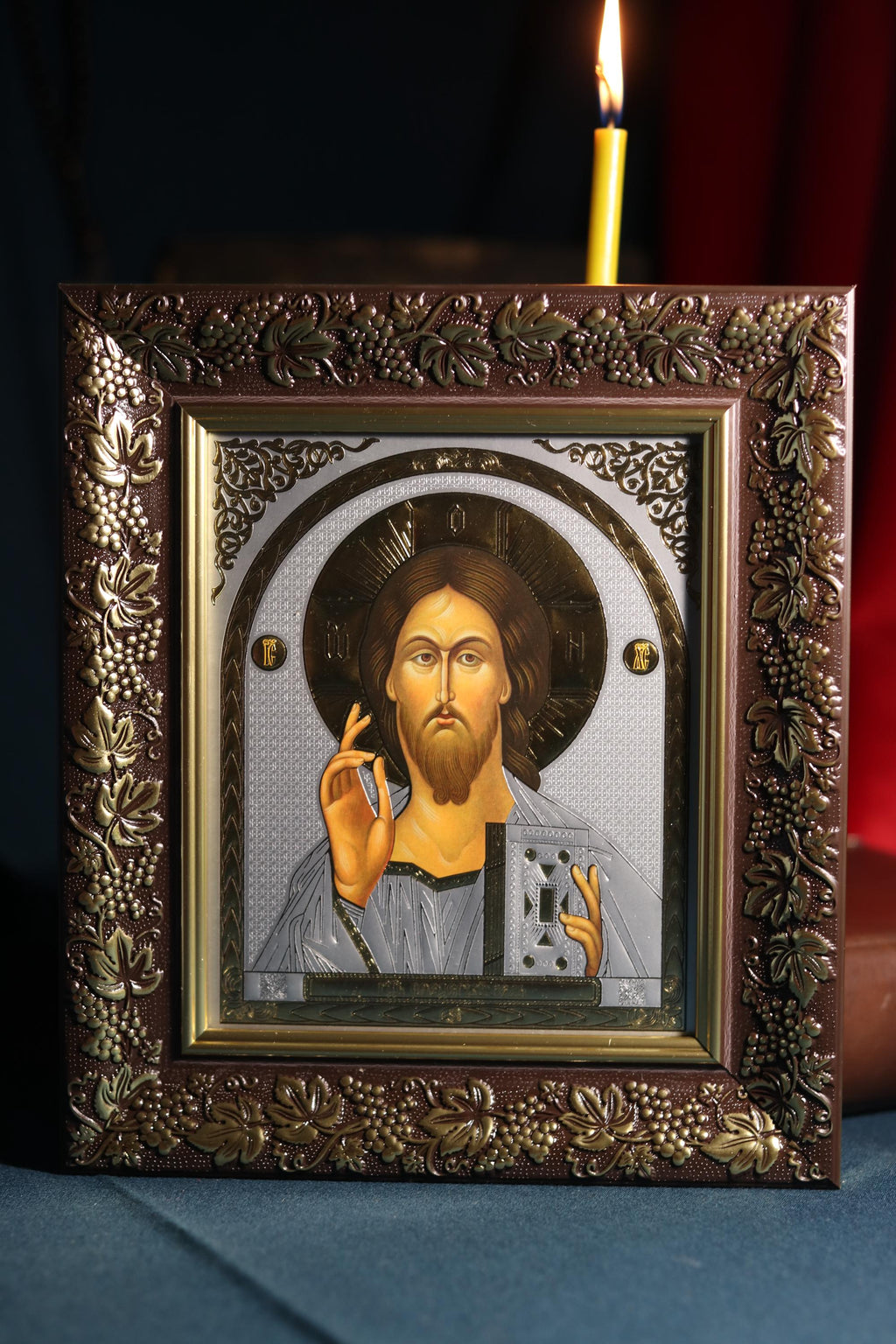 Jesus icon, Orthodox icon, Orthodox christian, Jesus painting, Jesus art, Christianity art, Godparent gift, Lord Pantocrator, Icon 21x24 cm