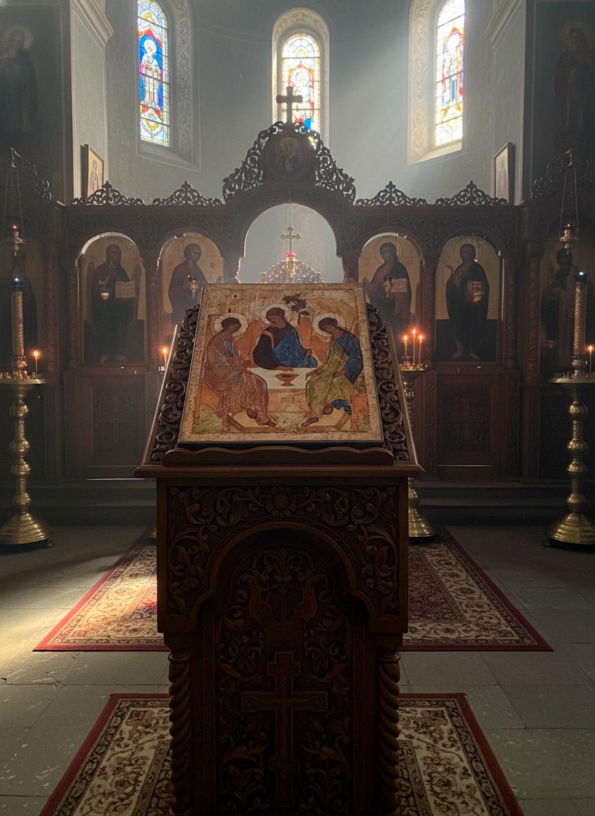 Trinity Icon Handmade (Famous Rublev Trinity) – Orthodox Christian Wall Art