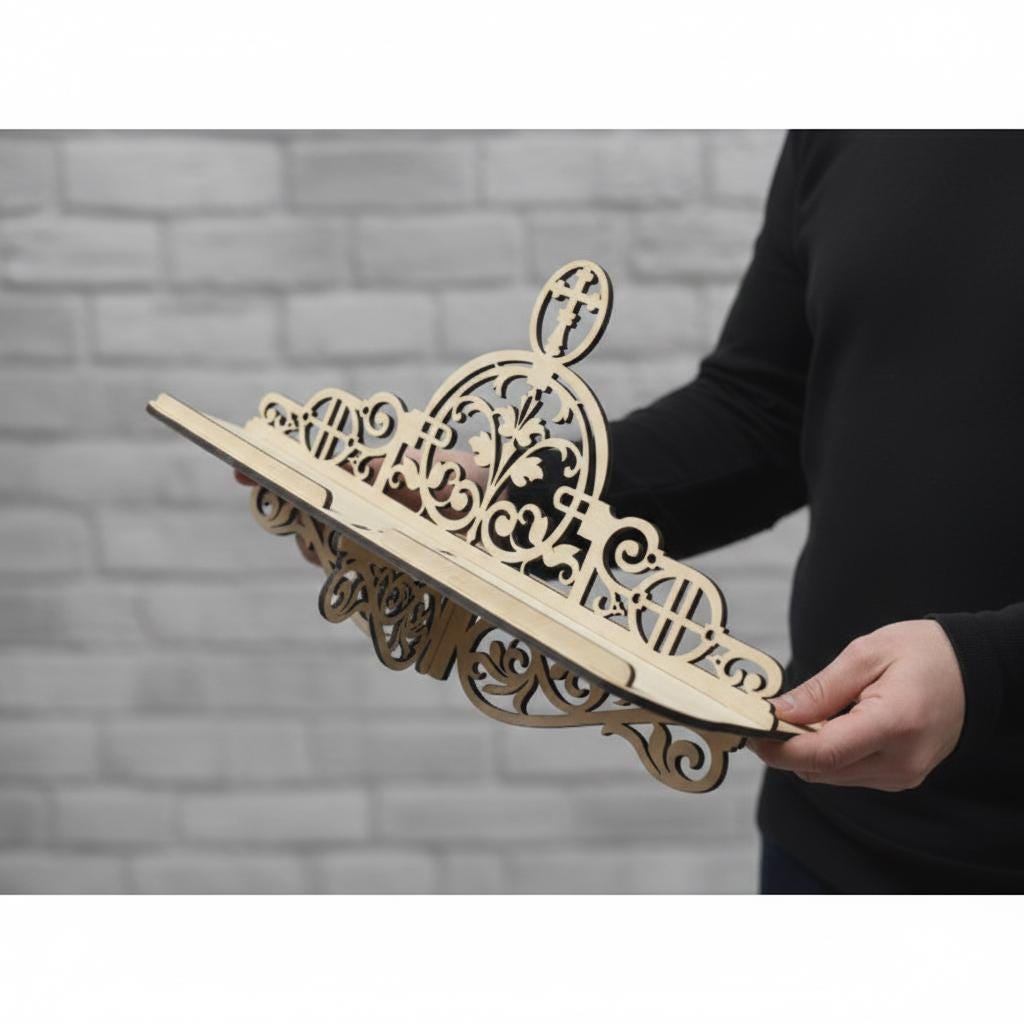 Wooden Icon Shelf 18.9 In, Orthodox Iconostasis Shelf, Prayer Corner, Christian Home Decor