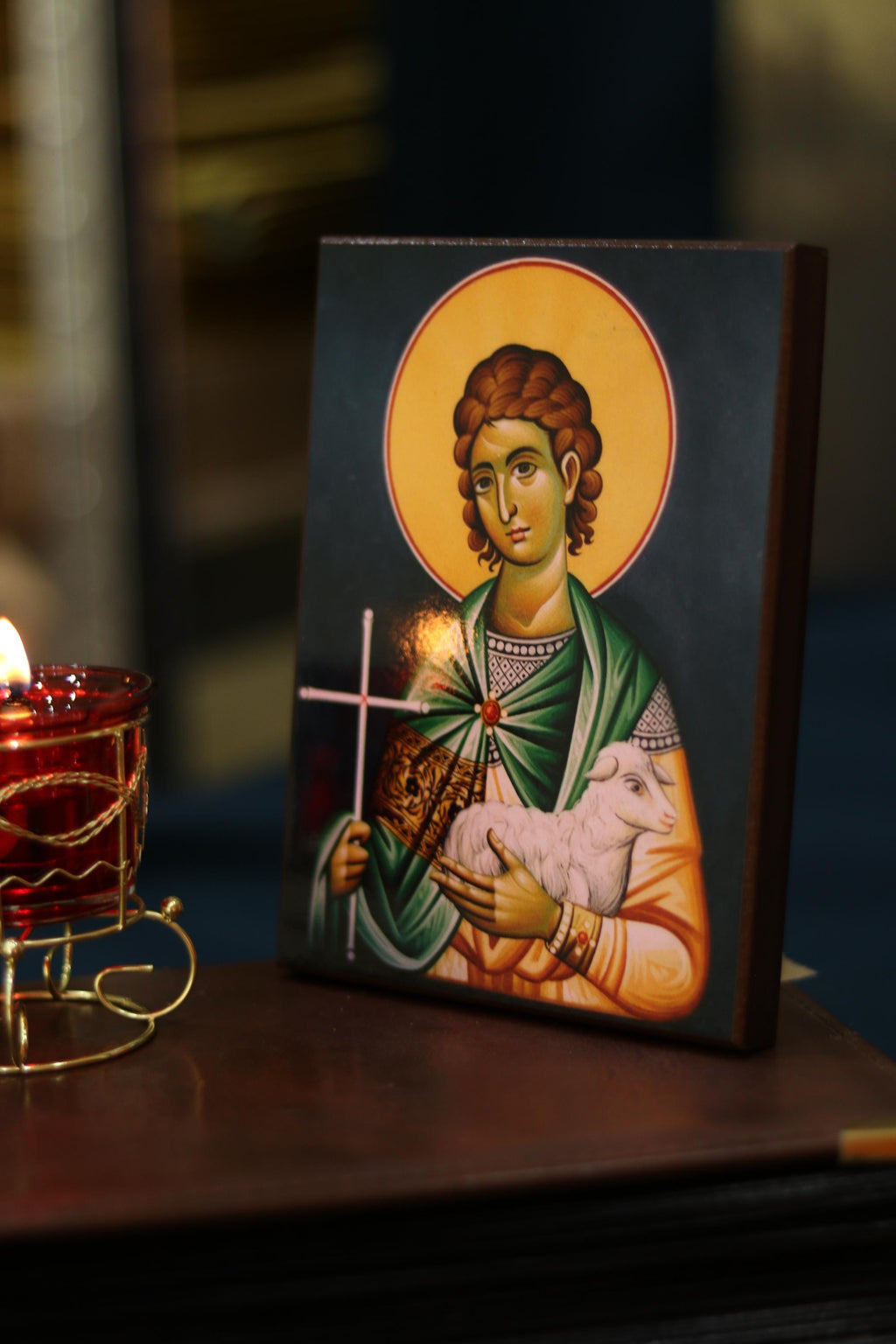 Saint Mamant Caesarea Icon Wooden Icon Orthodox Icon