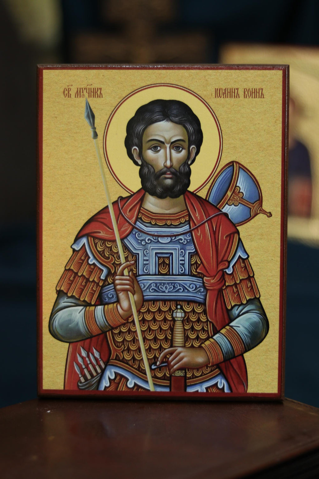 Saint John the Warrior Icon Wooden Icon Orthodox