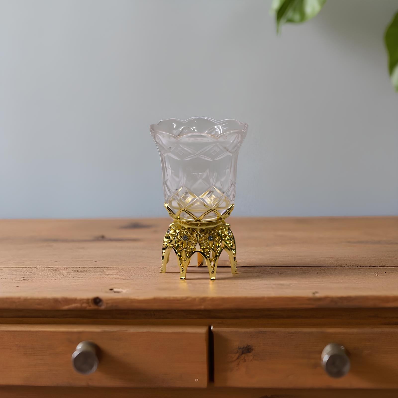 Vintage Brass Icon Lamp 3.93in × 2.95in, Orthodox Oil Candle, Glass Oil Lamp, Eastern Orthodox Prayer Light, Religious Home Decor